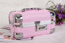 Cosmetic case with password lock Jewelry box Small suitcase compartment jewelry box storage box European Korean Princess bag