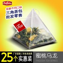 (Peach Oolong) Pagoda triangle tea bag white peach oolong cold and hot bubble factory price direct sales Real fit 25