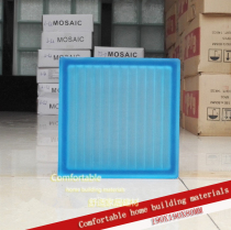 Blue parallel pattern frosted color Haiwei glass brick porch toilet partition wall factory direct sales recommendation