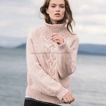 Chinese text illustration of 5317 thick thread twist turtleneck pullover