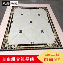 New free combination waveguide line ceramic tile 150x800 living room aisle walking side simple modern microcrystalline wave line