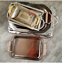 Good texture exquisite and unique European and American three-dimensional carved fruit plate dinner plate tableware stainless steel barbecue pan P11