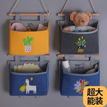 Wall hanging cute fabric storage bag hanging toilet paper bag door rear wall storage bag