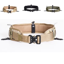 Mens hanging waist seal outdoor sport adjustable black waist seal belt molle system training riding waist seal
