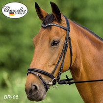 German British water Rein horse farm equestrian saddle accessories Cowhide Malone head rein V eyebrow bright diamond Western Giant