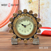 Western Giants Bullet Table Pointer Clock Handmade Custom Watch Home Bar Ornaments
