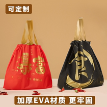 Corset pocket takeaway bag drawstring bag handbag hand food bag gift bag shopping red plastic bag custom