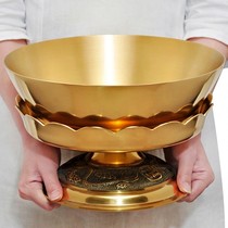  Buddha liquid ghee lamp Edible oil for Buddha lamp Guanyin pure copper oil lamp Changming Lamp 7 inch dragon seat copper bowl oil lamp