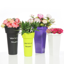 One-year-old three-flower wake-up flower bucket Flower bucket Flower arrangement bucket Flower raising bucket Florist special thickened plastic flower bucket