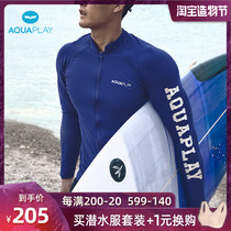 aquaplay split wetsuit mens long sleeve swimsuit sunscreen surf suit Quick-drying swimsuit Professional jellyfish suit