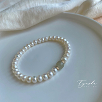 TYUSHA gentle texture natural strong light 5A pearl bracelet natural pearl Hetian Jade string retro high sense