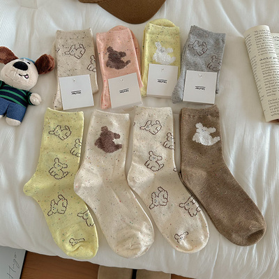 taobao agent Cute autumn demi-season Japanese small design socks, trend of season, internet celebrity