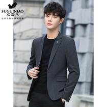 Rich bird suit suit mens spring and autumn new Korean version of the tide slim-fit business casual blazer two-piece suit