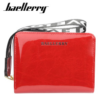 Wallet ladies short Korean version of multi card buckle coin wallet fashion bright zipper wallet