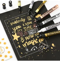 Japan cherry blossom paint pen High gloss pen drawing pen 2 0mm white gold silver signature pen Waterproof marker pen