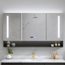  Smart bathroom cabinet Mirror cabinet Wall-mounted with lights with storage rack Separate toilet Dressing hand washing toilet in addition to anti-fog