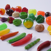 Baby simulation plastic fruit and vegetable mini house props Childrens cognitive model sensory integration training toy