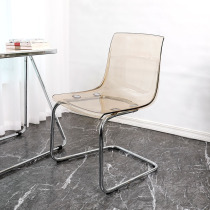 Nordic bow transparent chair net red dresser chair Acrylic cosmetic chair designer home backchair chair