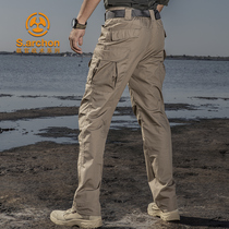 Archon new tactical pants mens casual pants loose wear-resistant spring and autumn outdoor multi-pocket overalls training pants