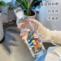 Fire And Shadow Ninja Water Cup Anti-Fall Mug Plastic Transparent Printed Whistleblower Cartoon Perimeter Booking New High Face