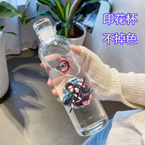 The Ghosts edge cup high face value water glasses Cartoon Perimeter Cartoon Plastic Transparent Print The Same Set
