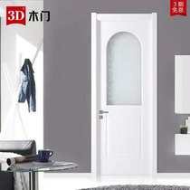 3D wooden door solid wood composite D-631B