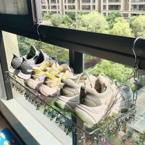 Balcony stainless steel multifunctional drying rack windowsill drying rack outdoor shoe drying rack window socks outdoor storage rack