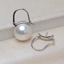 S925 silver buckle ear ring 11-12mm Dong Qing style ear button earring diy pearl ornament accessories semi-finished products 5666