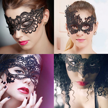 Halloween masquerade sexy lace mask adult party hollow black sex eye mask female princess mask