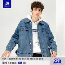 Lilbetter denim jacket men spring loose teen mens pants tide brand Hong Kong style mens jacket LB