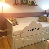 Nordic INS Net Red Cloud duo wooden bed protective fence practical simple environmental protection anti-drop guardrail baffle