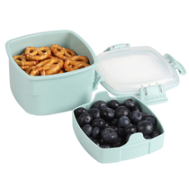 sistema Lunch Box bento box salad fruit partition fresh-keeping box Square portable lunch box can be heated by microwave oven