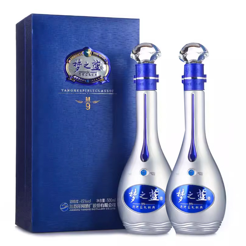 夢之藍 M9 500mL 45% 846】夢之藍 45% 500ml 中国酒 M9 YANGHESPIRITCLASSIC 元箱付 【公式