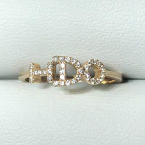 Id letter ido ring diamond ring 18K gold diamond ring Female rose gold color gold tail ring i do not fade