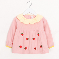 Girls spring autumn baby hood to eat waterproof new children Anti-wear new foreign air out baby enclosure
