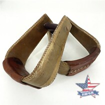 Special price Made in USA Western Saddle Stirrup Cowhide Ranch Saddle Stirrup Red Pommel Horse harness