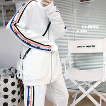 China Li Ning suit womens 2022 spring couples sports training to wear male jacket standout cardiovert gym basketball pants