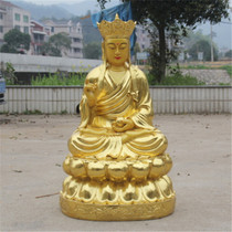 Temple resin Buddha statue 88cm King of Tibet Bodhisattva Full gold King of Tibet Buddha Statue Jiuhua Mountain Tang Sanzang original