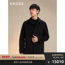 ERDOS men 21 Autumn Winter New pure cashmere lapel collar long coat coat coat 85% white goose down liner