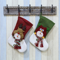 Christmas Decorations Christmas Socks Snowman Elk Festival Atmosphere Pendant Scene Arrangement Socks Gift Decorations