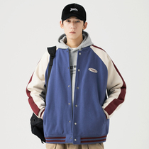 GBOY baseball jersey jacket men spring and autumn thickening trend loose wild casual collage tide brand bomber jacket