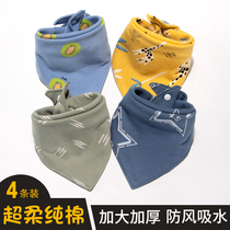 Baby Step up Saliva Towel Newborn Baby Pure Cotton Triangular Towel Boy Girl Han Edition Foreign Gas Surround Mouth Spring Autumn Winter