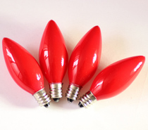 Buddha bulb E12 small screw mouth long light electronic candle holder electric candle light bulb Buddha Hall red energy saving 3 yuan 1