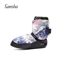 Sansha adult ballet warm boots winter plus velvet padded dance shoes modern dance Waterproof warm exercise cotton shoes