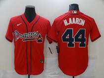 Atlanta Braves jersey baseball uniform 44 white red cardigan embroidered short sleeve T-shirt top match suit
