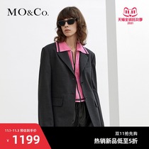 MOCO2021 autumn new gender-free mature retro loose profile blazer jacket Moanke