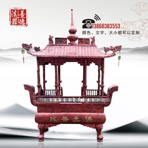 Pig iron casting eight dragon column long incense burner with cover copper iron outdoor four Dragon column