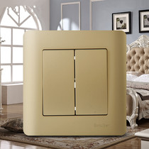 Access control dual control switch automatic reset door button concealed doorbell door opening switch 86 type double Open Access control switch
