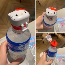 Japan cute cartoon drink bottle straw plastic bottle cap Portable bottle mouth plug Baby anti-choking water Mineral water bottle cap
