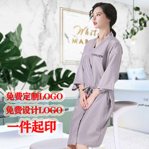 Guest robe hair dye hair salon Hair barbershop Customer service hair salon High-grade hair cut Kimono Net Red custom LOGO beauty salon tide